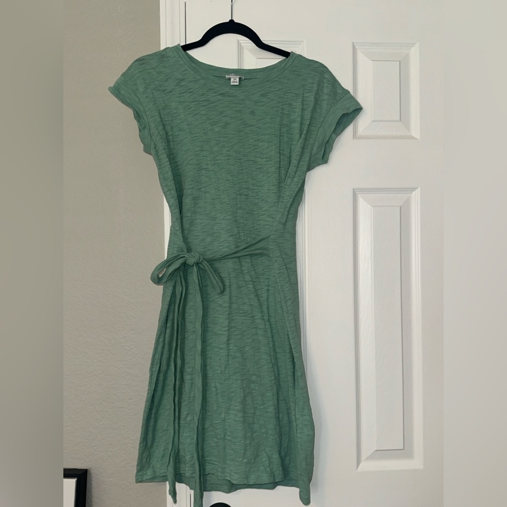 J Crew Short Sleeve Tie Waist Tee Shirt Dress - Picture 4 of 11